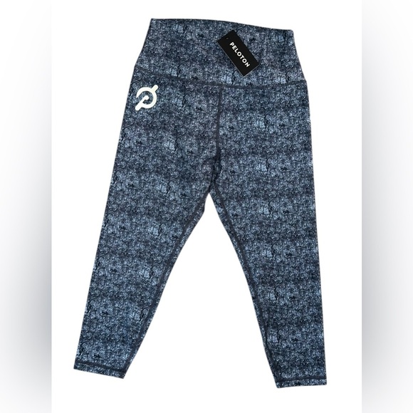 Peloton Cadence Capri Leggings Blue Women's Size Large Sporty Active Workout - Picture 1 of 8